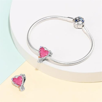 KUNSIR Charms Beads fits Pandora Charm bracelets for Woman 925 Sterling Silver Dangle Pendant Bead Jewelry Beads Gifts Happy Birthday Charms for Women Bracelet&Necklace - style: Heart
