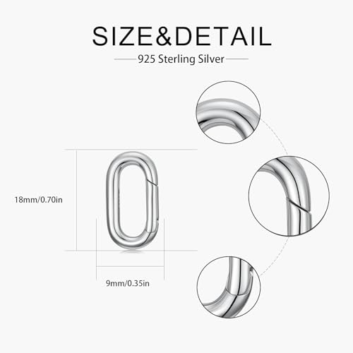 925 Sterling Silver Double Opening Lobster Clasp, Necklace Bracelet Anklet Jewelry Extender Clasp for DIY Jewelry Making (Style 5-2pcs) - style: style 5-2pcs