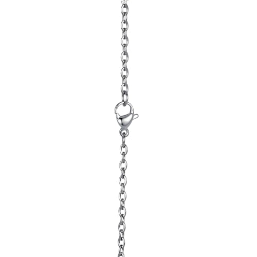 FM FM42 Temperature Sensing Color Changing Pendant Necklace with 19.29" Stainless Steel Rolo Chain - color: BFF Necklace Set, Pack of 2