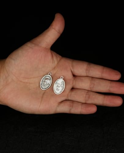 Saint Therese of Lisieux/Saint Mother Teresa of Calcutta/Divine Mercy Jesus/Mater Dolorosa Patron Saint Medal Charm Pendant for DIY Rosary Necklace Bracelet Jewelry Making Part - color: 30pcs-Saint Teresa medal