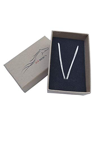 NAG.HC 925 Sterling Silver Chain 0.8MM Delicate Box Chain - Italian Necklace Chain - Tiny&Thin&Strong -Friendly Price & Quality 14"-30" - color: Silver, size: 18.00
