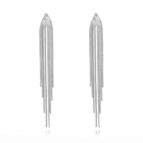 Long Earrings for Women Dangling Black Tassel Earrings Fringe Earrings Formal Elegant Earrings Bridesmaid Jewelry - style: s