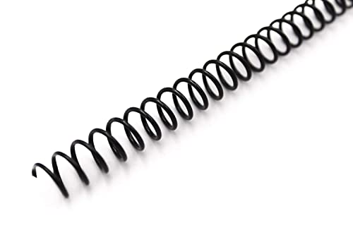 Binditek Plastic Spiral Binding Coils, 10 mm, 4:1 Pitch, Black, 200 Pack | Coil Binding Spines, 3/8", 75 Sheet Capacity, 48 Loops, for Letter-Size Reports, Presentations, School and Office Projects - size: 10mm, style: 200P , Black