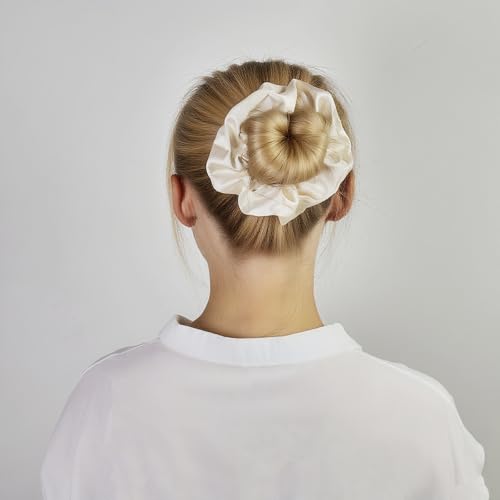 Claw Clips and Scrunchies Set 4pcs – 2 Medium Hair Clips, 2 Satin Scrunchies, Non-Slip Clear Square Hair Claws, Hair Accessories for Back to School, Birthday Gift, Daily Use,Clear Coffee - color: Clear/Coffee