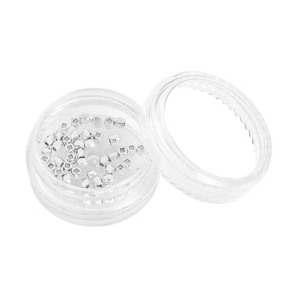 Silver Plated Faceted Spacer Beads 2x2mm 50pcs for Jewelry Making Findings Non Tarnish - color: Silver, size: 2x2mm Faceted