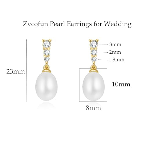 Gold Earrings for Women Trendy, Dainty Dangle Earrings 14K Gold Plated Drop Earrings Cute Wedding Earrings Fashion Prom Bridal Jewelry Gifts - color: Gold-A4