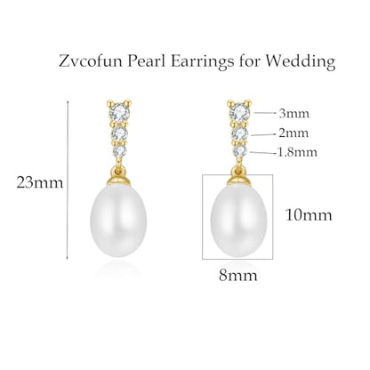 Gold Earrings for Women Trendy, Dainty Dangle Earrings 14K Gold Plated Drop Earrings Cute Wedding Earrings Fashion Prom Bridal Jewelry Gifts - color: Gold-A4
