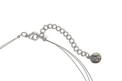 Coiris 3 Layers Illusion Wire Beaded Statement 19.5" Necklace for Women - color: N0005-Sky Blue