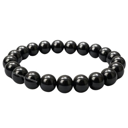 Amazing Gemstone Black Obsidian Crystal Bracelet for Women Men's Gifts - Protection Healing Crystal Bracelet - 8mm Gemstone Beaded Stretchable Bracelet Pulseras Para Hombres Mujer Stocking Stuffers Mothers Day Gift - color: Black Obsidian