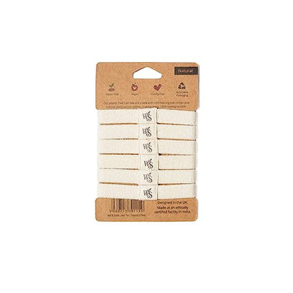 Wild & Stone | Pack of 6 Hair Bands | 100% Biodegradable and Plastic-Free Elastic Hair Ties | 100% Organic Cotton and Natural Plant-Based Rubber | No Crease Ponytail Holder (Blonde) - color: Blonde