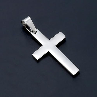 Stainless Steel No Tarnish Cross Pendant Charm Christian Jewelry for Women Men Jewelry Making Necklace Bracelet Silver - style: Big Size:17mm*32mm