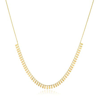 Jewelry Atelier Gold Filled Cleopatra Necklace Collection – 14K Yellow Gold Filled Half Collar Style Cleopatra Chain Necklace for Women (With Extension/Adjustable Chain)