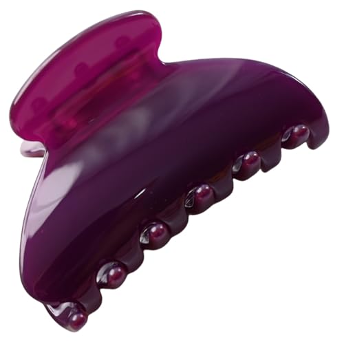 Handmade Celluloid Acetate French Design Barrettes Tortoise Shell Claws Hair Claw Luxury Fashion Accessories Hair Clip for Women (grape purple) - color: grape purple