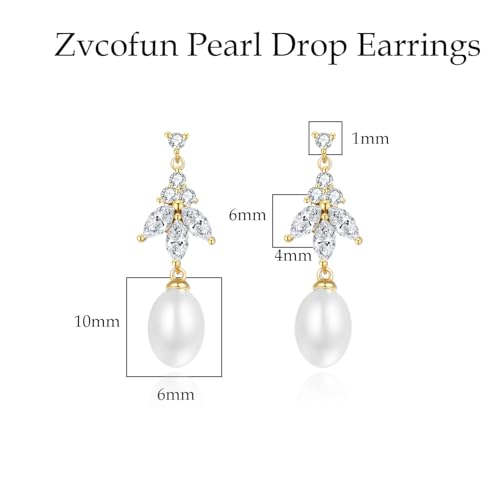 Gold Earrings for Women Trendy, Dainty Dangle Earrings 14K Gold Plated Drop Earrings Cute Wedding Earrings Fashion Prom Bridal Jewelry Gifts - color: Gold-A9
