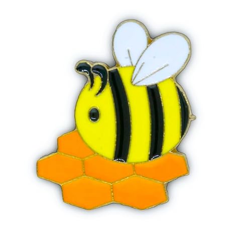 Enamel Pins, Cute Pins for Backpacks, Hat Pins, Novelty Brooch Pins, Backpack Pins, Lapel Pins for Men, Women, Girls, Boys. For Lanyard, Bags, Hats, Caps, Clothing - color: Bee