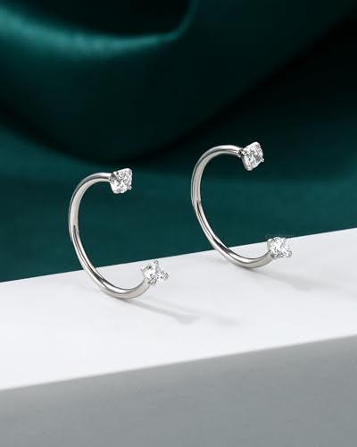 2PCS 16G Horseshoe Septum Rings Surgical Steel Helix Tragus Hoop Earring, Threadless Helix Cartilage Conch Piercing Jewelry For Women Men, 8mm 10mm 12mm Push Pin Lip Labret Rings - size: 12mm-2pcs