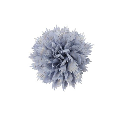 12cm Holiday Handmade Fabric Flower Brooch Pin for Women Girls Fashion Gold Thread Stripes Peony Brooches Lapel Hair Pins Dainty Anniversary Wedding Festival Dress Accessories Gift - color: Blue