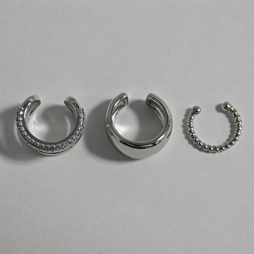 Ear Cuff Earrings for Women Chunky Ear Cuffs Non Piercing | Clip on cartilage earrings helix fake earrings jewelry trendy stuff christmas gift stocking stuffers - color: H