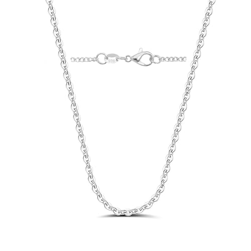 925 Sterling Silver Chain Necklace for Women 16-24 Inch Silver Jewelry Gift - size: 20 Inch, style: Rolo Chain