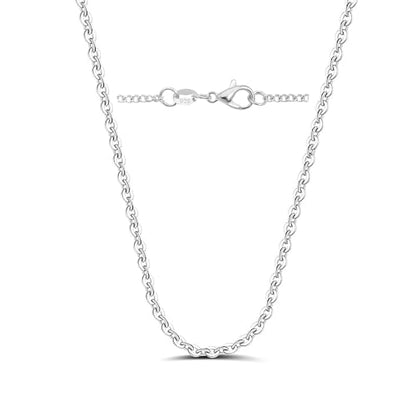 925 Sterling Silver Chain Necklace for Women 16-24 Inch Silver Jewelry Gift - size: 20 Inch, style: Rolo Chain