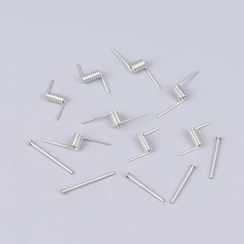 8 Set Hair Claw Clip Spring Replacement with Central Axle Rod for Large Medium Claw Clips Hairpin Squre Rectangle Butterfly Jaw Clamp Repair Parts