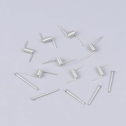 8 Set Hair Claw Clip Spring Replacement with Central Axle Rod for Large Medium Claw Clips Hairpin Squre Rectangle Butterfly Jaw Clamp Repair Parts