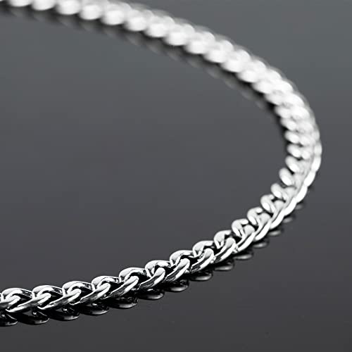 16.4 Feet Stainless Steel Curb Chains 5mm Silver Twisted Links Necklace Chain Bulk Spool with Open Jump Rings Lobster Clasps for Women DLY Bracelet Jewelry Making - color: Twist_7.5x5mm