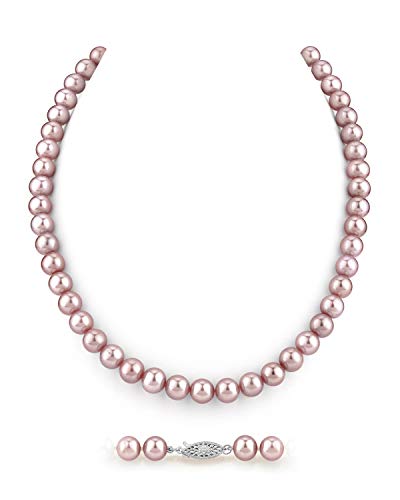 The Pearl Source Real Freshwater Pearl Necklace for Women, Genuine Cultured Freshwater Pearls, Fine Jewelry Gift