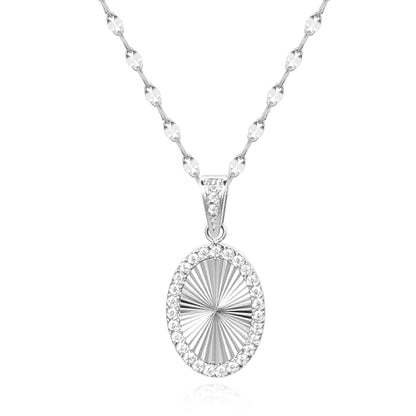 16 Inch Women's Pendant Necklace Chains - 5 Different Pendant Designs, Dainty Adjustable Chains(Gold/Silver) - color: silver3