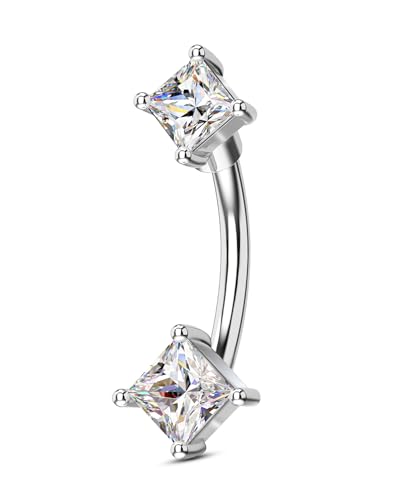 COCHARM Minimalist Rook Earrings 16G Rook Piercing Jewelry Stainless Steel Eyebrow Rings for Women Men Dainty Lobe Earrings 6/8MM - color: WG-6MM