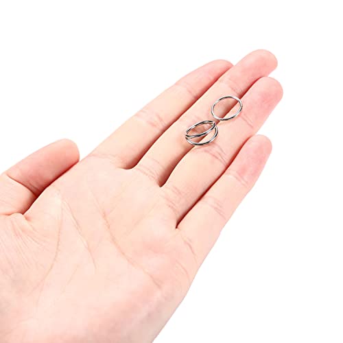 GAGABODY Surgical Steel 2pcs Double Hoop Hypoallergenic Nose Ring Unisex | Seamless Clasp,Used in Nostril,Septum,Lip and All Ear Piercings.22 Gauge to 14 Gauge,a Secure Fit Inner Diameter 6mm to 12mm - color: Silver-Single&Double Hoop, size: 16G-1/2"(12mm