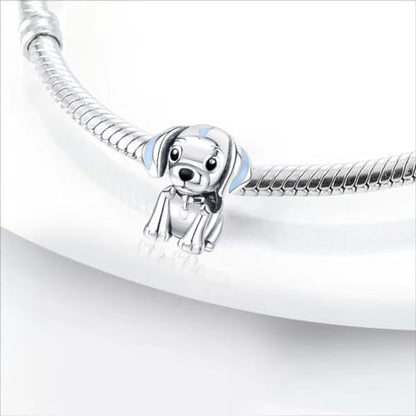 Charm for Bracelets and Necklaces Heart Cat Flower Boy 925 Sterling Silver Bead Birthday Jewelry Gift for Women - color: Dog Charm