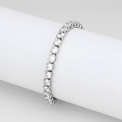 Stainless Steel None Tarnish Tennis Bracelet set with Round Cut Infinite Cubic Zirconia CZ - style: Stone: 5mm