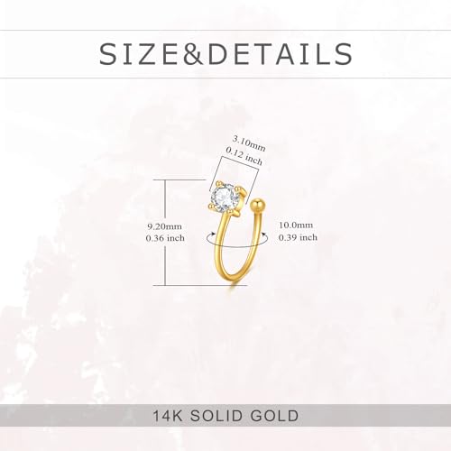KECHO 14K Gold Ear Cuff Earrings Hypoallergenic Non Piercing Cartilage Earring Jewelry Gifts for Women - style: CZ