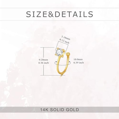 KECHO 14K Gold Ear Cuff Earrings Hypoallergenic Non Piercing Cartilage Earring Jewelry Gifts for Women - style: CZ