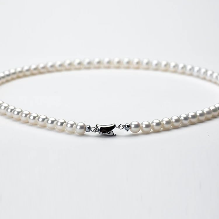 White Genuine Freshwater Cultured Pearl Necklace For Women And Men | Full Sizes from 3mm to 14mm Freshwater Pearls, AAA Grade & Above, A Love Gift Choice For Anniversaries And Birthdays - size: 6-7mm 16in