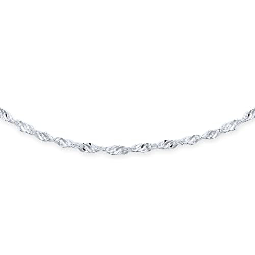 Bling Jewelry Strong Cable Rope Chain Anklet Strand Ankle Bracelet Yellow Gold Plated .925 Sterling Silver - color: Silver White
