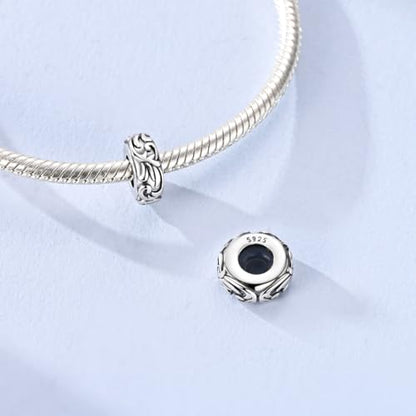 2pcs Stopper Spacer Beads for Pandora Bracelets, Sterling Silver Cross Ladybug Clip Spacer Charms For Bracelet DIY Jewelry Gift - color: Flower