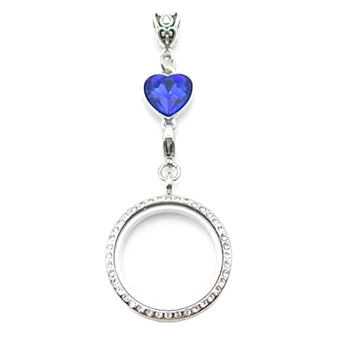 IDLAN Wedding Bouquet Locket Charm Rhinestone Photo Charm Memorial Bride Pendant Memorial Photo Keepsake Something blue