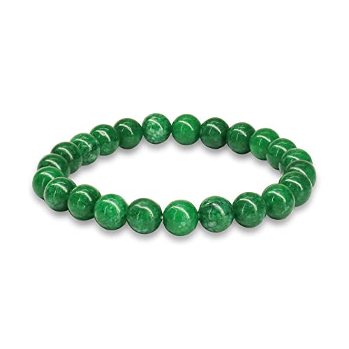 Crystal Vibe - Healing Crystal Bracelet for Women & Men | Natural Gemstone Bead Bracelet | Adjustable Handmade Energy Stone Bracelet | Bracelet for Meditation, Yoga & Daily Wear | Multiple Types - color: Green Jade