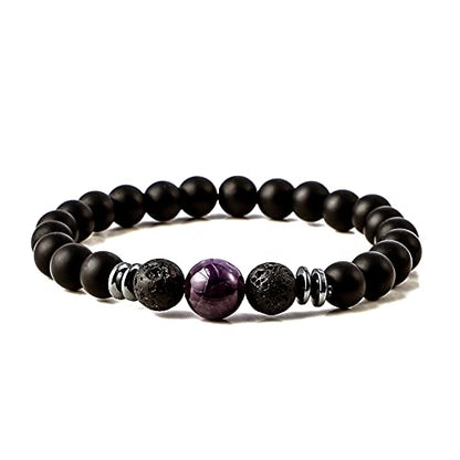 Eigso 6-8mm Wood Beads Bracelet Prayer Beads for Meditation Buddha Tibetan Bracelet for Men and Women - color: A2 : 3 Pcs Different