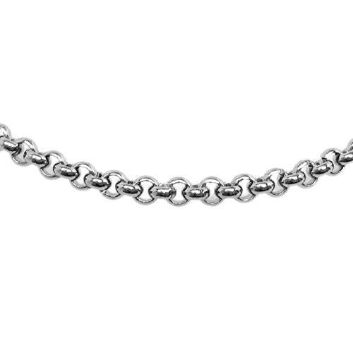 Loralyn Designs 2mm Titanium Stainless Steel Rolo Chain Necklace Lobster Clasp Closure (16-24 Inch)