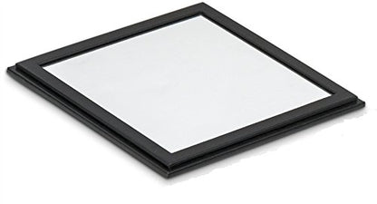 Glenor Co Jewelry Organizer Tray - 4 Stackable Trays & Lid with Mirror - 27 Slot Storage for Drawer, Dresser - Black - size: Square - 4 Trays + Lid Set - 27 Slots