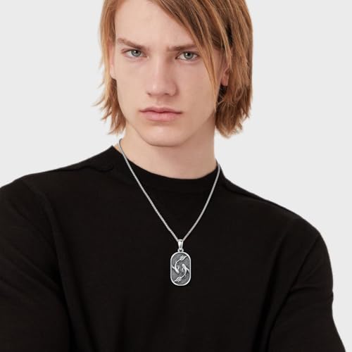 SIMONLY Zodiac Necklace 925 Sterling Silver Constellation Necklace Zodiac Sign Necklaces Horoscope Jewelry Christmas Birthday Astrology Gifts for Women Men Unisex - style: Pisces-Gold