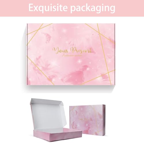 Spa Headband and Wristband Set Top Knotted Headbands Big Hair Claw Clips Butterfly Hair Accessories Satin Silk Scrunchies Quilted Makeup Bag Blank Cards Gift Box Gifts for Women and Teen Girl Gifts - color: Pink