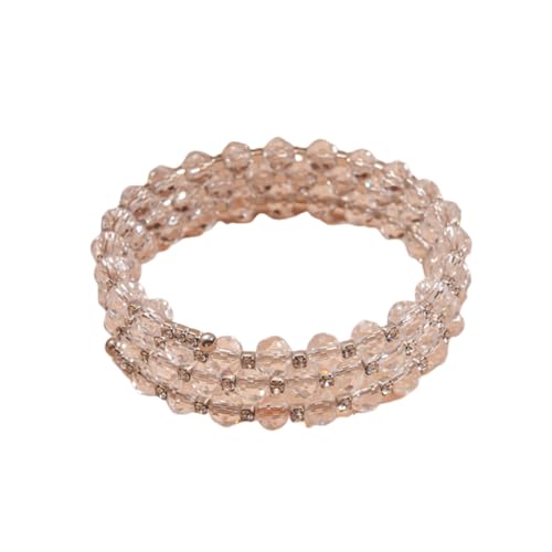 Caiyao Bohemia Multilayer Glass Beaded Charm Bracelets Handmade Resin Beads Stackable Wrap Bracelet Layered Open Cuff Bnagles for Women Holiday Vacation Boho Jewelry Gifts - color: White