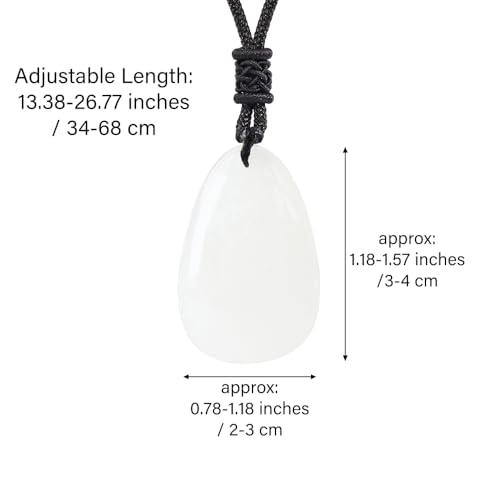 Anjiucc Natural Gemstone Tree of Life Black Obsidian/Golden Obsidian Pendant Necklace for Male and Female Necklace - color: Clear Quartz