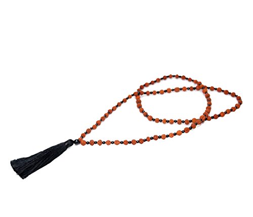 Seed Beads Necklace - Tear's of Shiva (Black) - color: Black