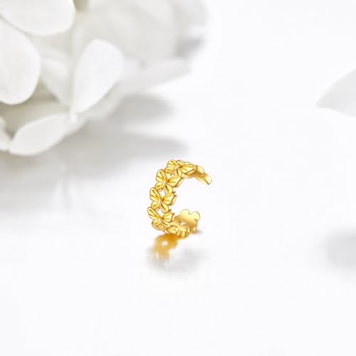 KECHO 14K Gold Ear Cuff Earrings Hypoallergenic Non Piercing Cartilage Earring Jewelry Gifts for Women - style: Bow