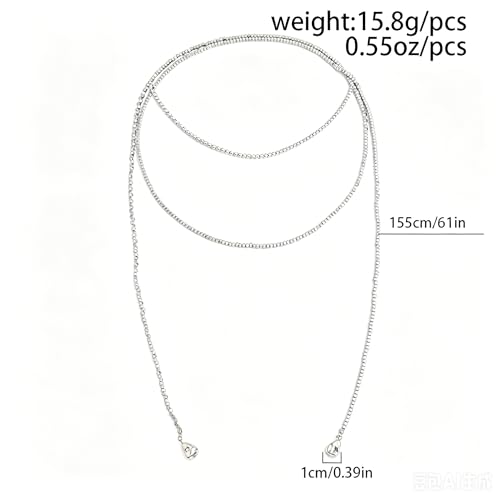 Lariat Long Beaded Necklaces for Women Trendy Y-Shaped Pendant Necklace with Turquoise Baroque Pearl Drops Layered Bohemian Beaded Necklace Fashion Statement Jewelry Gifts - color: Silver1